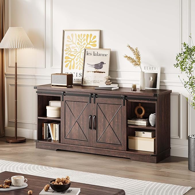 CABIHOME Farmhouse TV Stand and Entertainment Center - Image 8