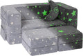 Modular Kids Sofa, Glow in The Dark Star Plush Couch, Convertible Kids Play Set by Elftopia