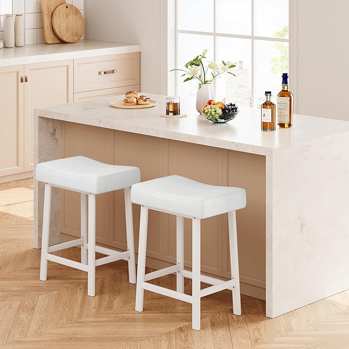 GarveeHome Counter Height Bar Stools Set of 2, 24 Inch Barstools - Image 8