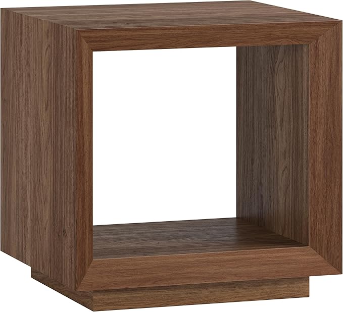 Henn&Hart 22" Wide Rectangular Side Table in Satin Walnut, by HennHart