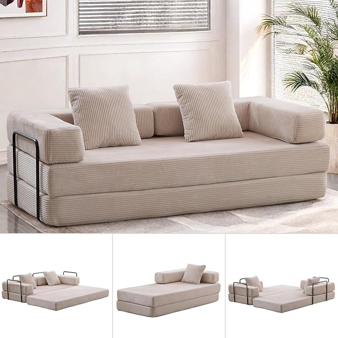 Convertible Sofa Bed, Compression Futon Sofa by ChicFurnit