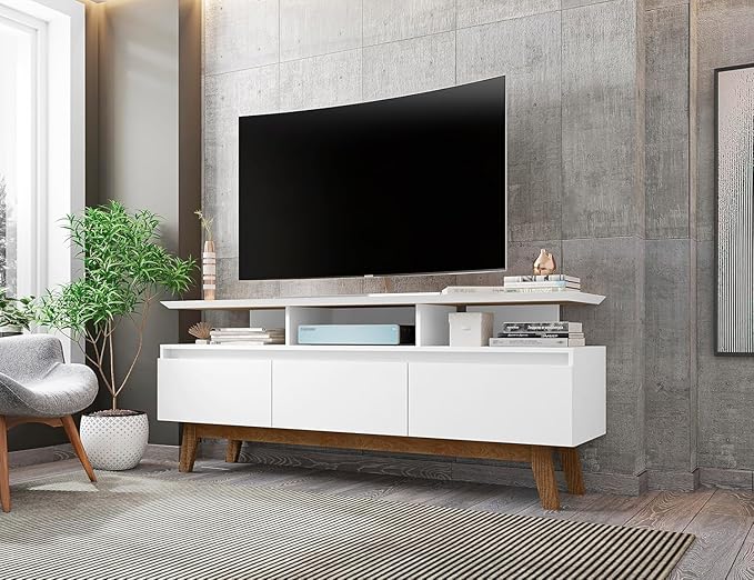 Manhattan Comfort Yonkers 63 Inch Mid Century Modern TV Stand - Image 4