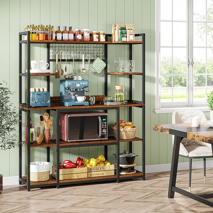 Tribesigns Large Bakers Rack, 5-Tier Baker’s Rack Kitchen Storage Shelf - Image 8