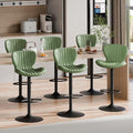 Shintenchi Bar Stools Set of 6 Modern Swivel Bar Chairs, Counter Height Faux by Shintenchi
