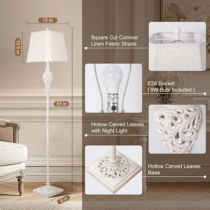 Floor Lamp for Living Room, Vintage Standing Lamp - Image 2
