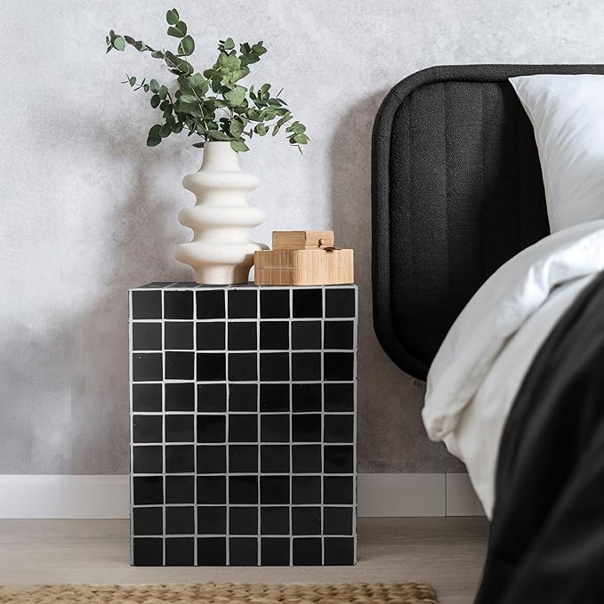 JONATHAN Y END2000L Callista 18" Modern Bohemian Ceramic Tiled Rectangle End - Image 2