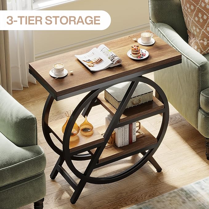 Tribesigns End Table for Living Room, 3-Tier Narrow Side Table - Image 6