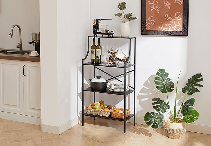 4 Tier Bookshelf, Entryway Standing Shelf Units - Image 5