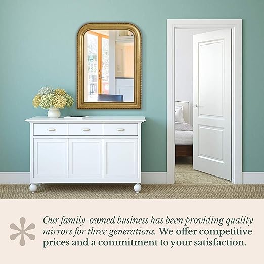 Hamilton Hills 40" x 30" Classic Gold Mirror - Image 5