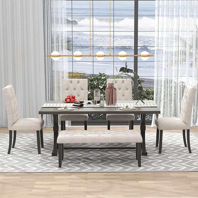 Ball & Cast 6 Piece Dining Table Set - Image 3
