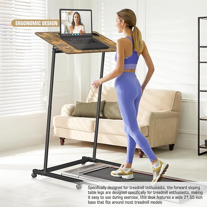 Treadmill Desk, Mobile Small Standing Desk - Image 5