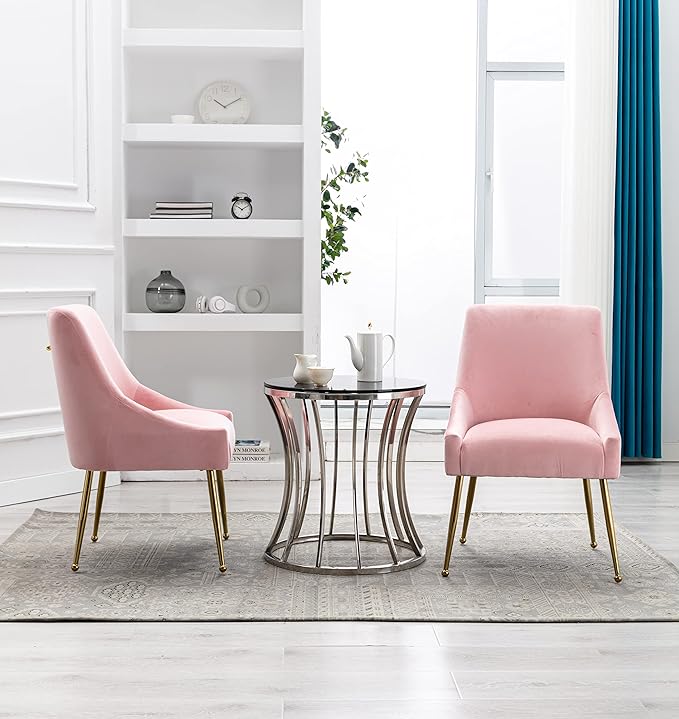 Velvet Dining Chairs Set of 2, Furniture Collection Modern Contemporary - Image 7
