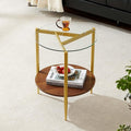 Round End Table, Mid-Century Modern Design, D20*H23 inch, by PineFlicker