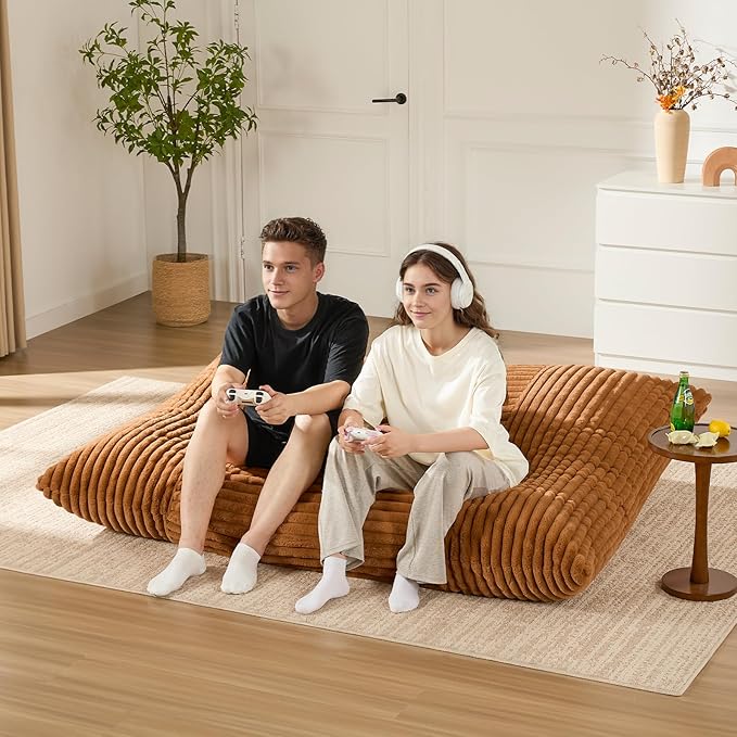 3-in-1 Giant Bean Bag Chair for Adults & Kid, Convertible Floor Sofa to Mattress - Image 8