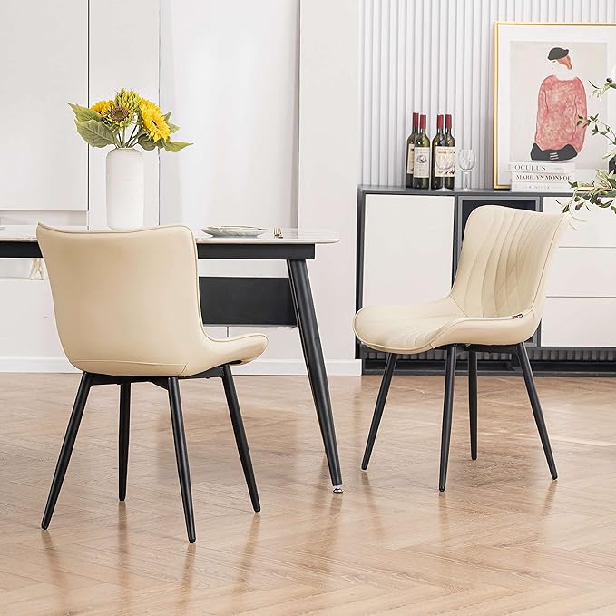 YOUTASTE Dining Chairs Set of 2 Upholstered Mid Century Modern Kitchen Dining - Image 10