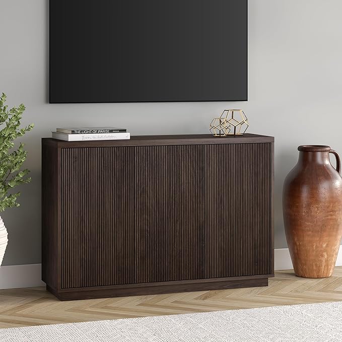Henn&Hart 48" Wide Rectangular Buffet Table in Warm Brown, - Image 9
