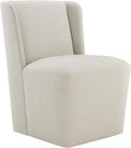 Dining Chairs with Casters No Assembly Upholstered Wingback Single Sofa Armless by Kislot