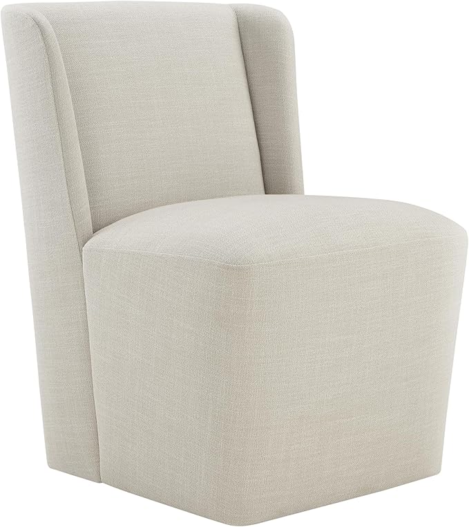 Dining Chairs with Casters No Assembly Upholstered Wingback Single Sofa Armless by Kislot