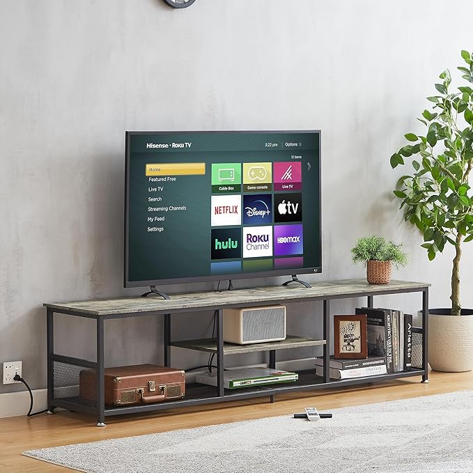 VECELO TV Stand with Power Outlets - Image 7