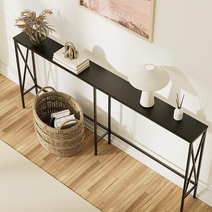 Masupu 70.9" Console Table, Modern Narrow Long Sofa Table Behind Couch - Image 2