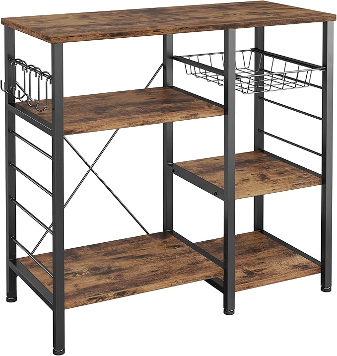 IRONCK Industrial Kitchen Baker’s Rack, Kitchen Island Utility Storage Shelf by IRONCK