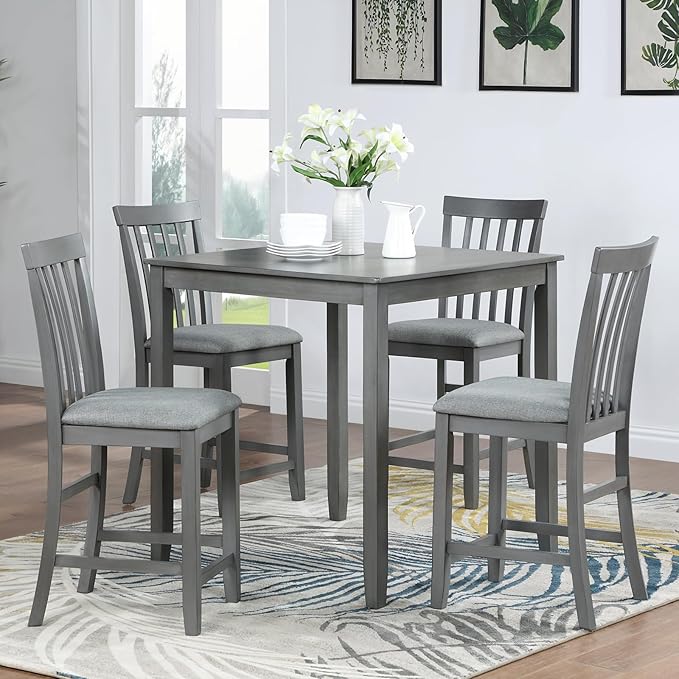 KEIKI 5-Piece Counter Height Dining Table Set by Unknown