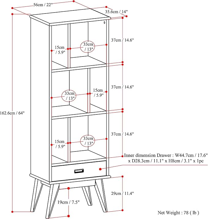 SIMPLIHOME Draper Bookcase - Image 2