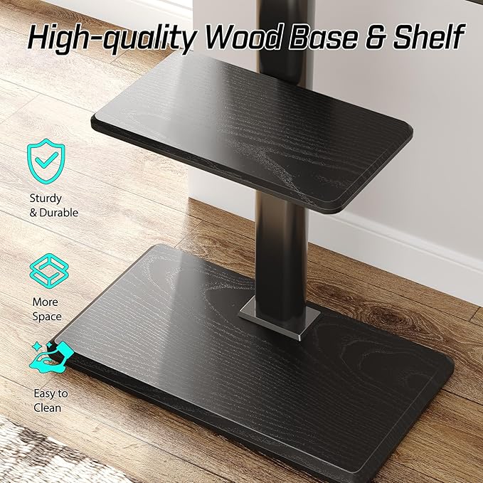 Greenstell TV Stand with Power Outlet & AV Shelf, Universal Floor TV Stand - Image 4