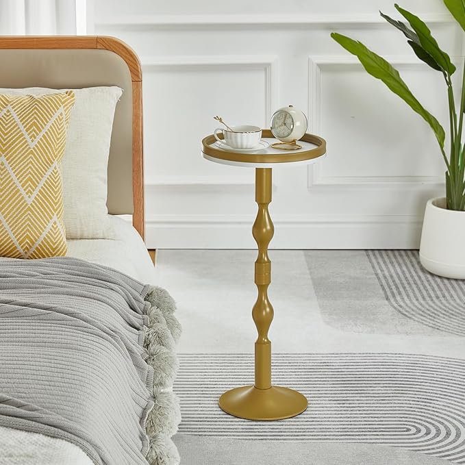 Small Round Drink Table, Pedestal Tables, Small Round Side Table - Image 8