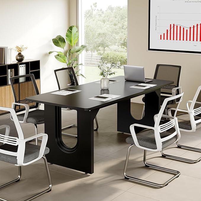 LITTLE TREE 70.8-Inch Home Office Desk, Study Writing Work Desk - Image 4