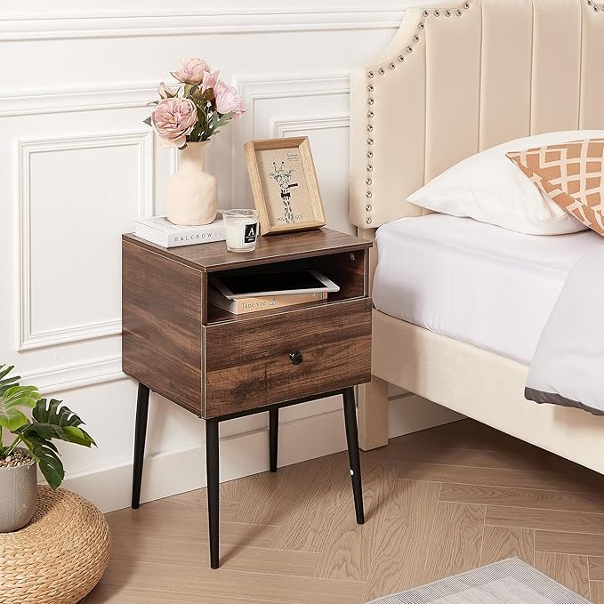 VECELO 2-Tier Nightstands Bedside Table - Image 2