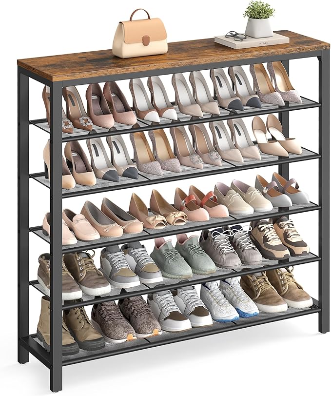 VASAGLE 6-Tier Shoe Rack, Shoe Organizer by VASAGLEbySONGMICSHOME