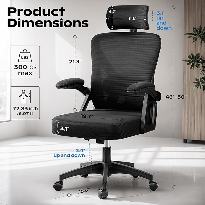 Ergonomic Office Chair, Home Office Desk Chair - Image 7