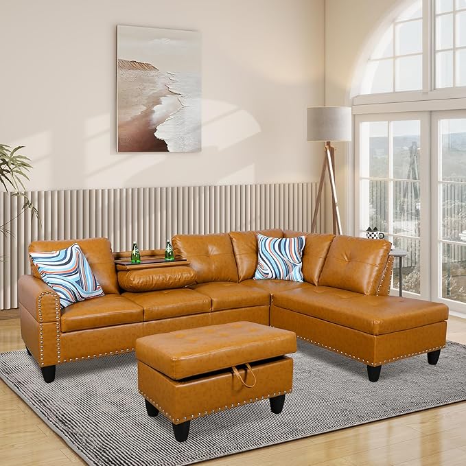 L Shaped Modular Sectional Sofa by NicBex