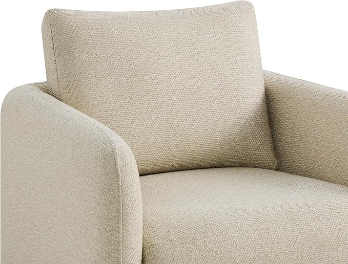 Modern Swivel Accent Chair, 360° Rotating Round Barrel Armchair - Image 7