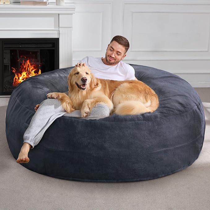 Hobestluk 6ft Bean Bag Chairs for Adults Large Beanbag Chair - Image 3