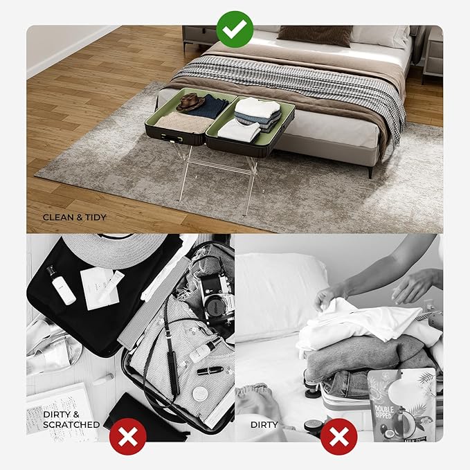 Sumerflos Acrylic Luggage Rack for Guest Room - Image 8