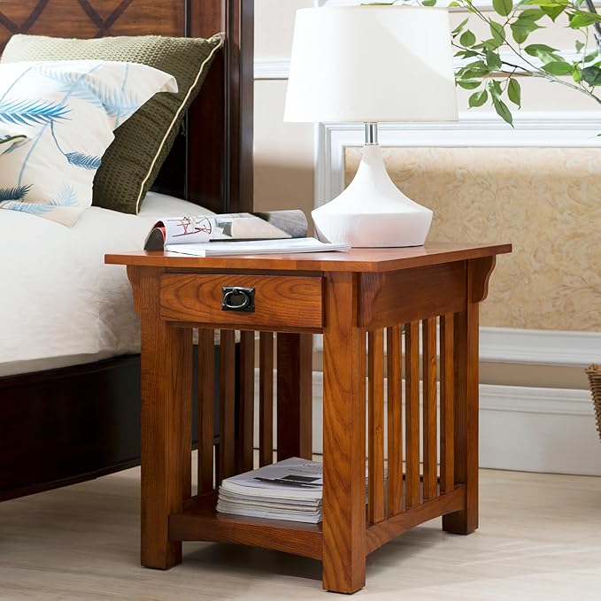 Leick Home Mission Impeccable End Table, Solid Wood Accent Table - Image 4