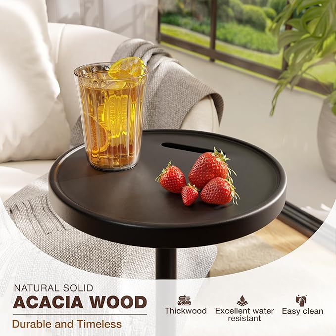 Drink Table, 24.4" Tall Compact Side Table - Image 3