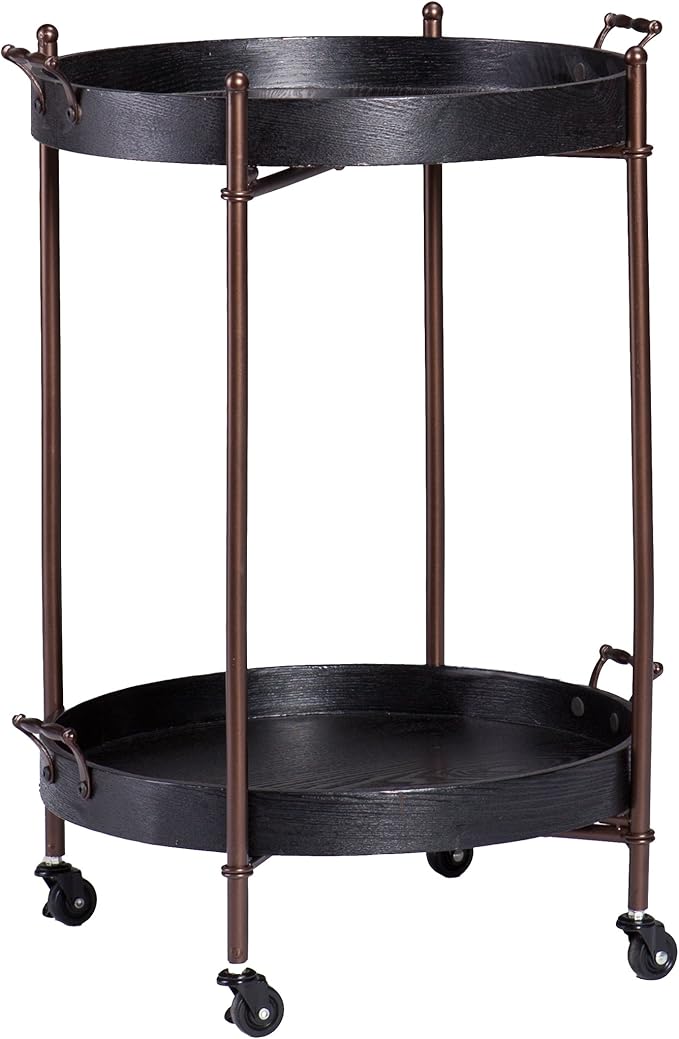 SEI Furniture Alfred Two-Tier Round Butler Table - Image 4