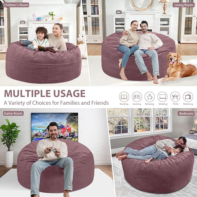 4FT Bean Bag Chair, Large Bean Bag Chairs - Image 5