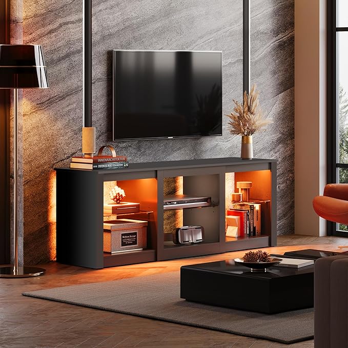 WLIVE LED TV Stand for 65 Inch TV, Modern Entertainment Center - Image 2