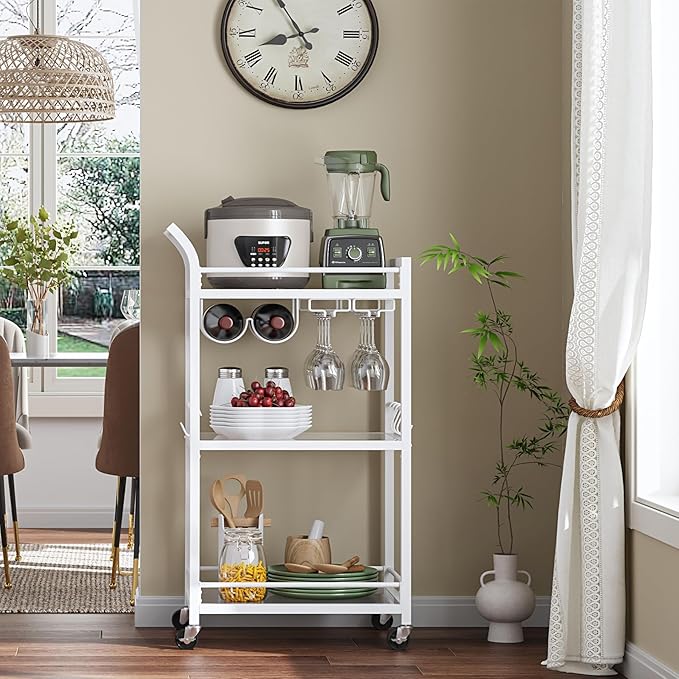 TUTOTAK Bar Cart, Home Bar Serving Cart - Image 9