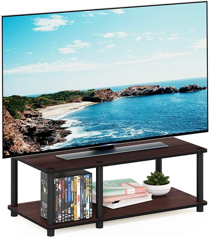 Furinno Just No Tools Dark Cherry Mid Television Stand - Image 5