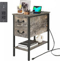 VECELO End Tables, Narrow Nightstands by VECELO