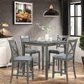 5PCS Dining Table Set, Counter Height Kitchen Table Set by ChicFurnit