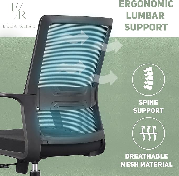 Black Mesh Office Chair - Image 5