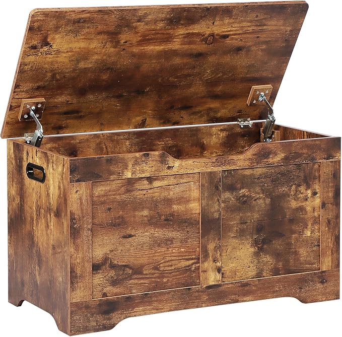 31.5" Storage Chest, Wooden Storage Bench, Lift Top Toy Chest by Timberer