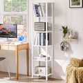 66in Tall Bookshelf 6-Tier Small Narrow Bookcase, Skinny Book Shelf by YUFAM