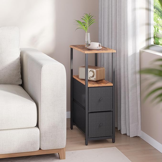 TUTOTAK Small Narrow End Table, Side Table, Nightstand - Image 4